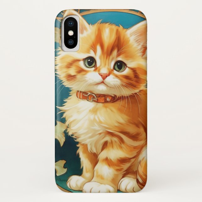 Capa Para iPhone, Case-Mate Alphonse Mucha Art Nouveau Cat (Verso)