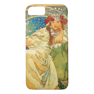 Capa iPhone 8/7 Alphonse Mucha Art Nouveau Princess Hyacinth