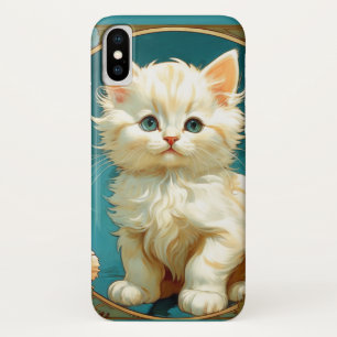 Capa Para iPhone Da Case-Mate Alphonse Mucha Art Nouveau White Cat