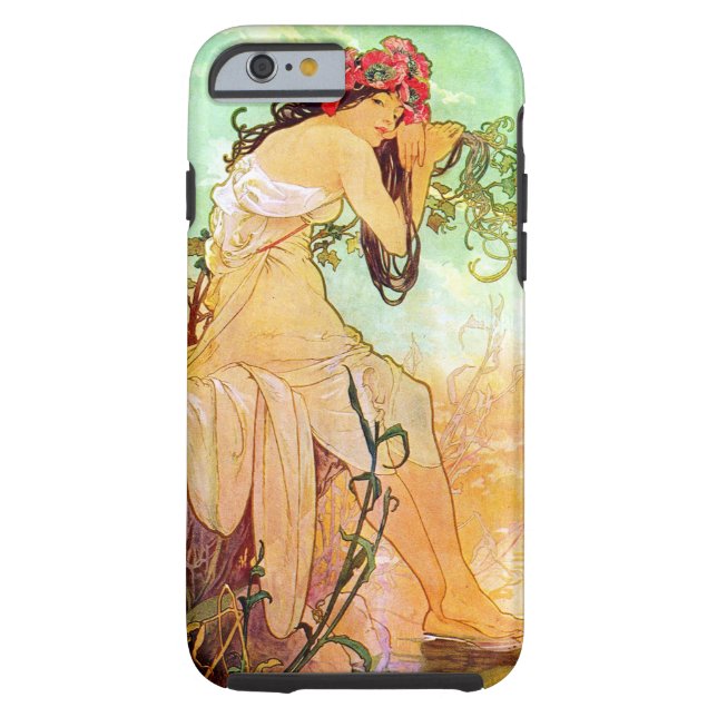 Capa Para iPhone, Case-Mate Alphonse Mucha Girl By Pond (Verso)