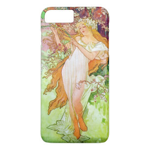Capa iPhone 8 Plus/7 Plus Alphonse Mucha Girl In Garden
