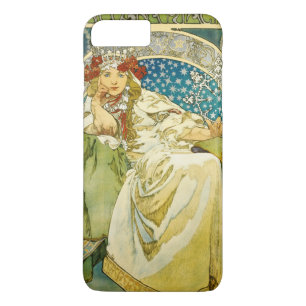 Capa iPhone 8 Plus/7 Plus Alphonse Mucha Princess Hyacinth Art Nouveau