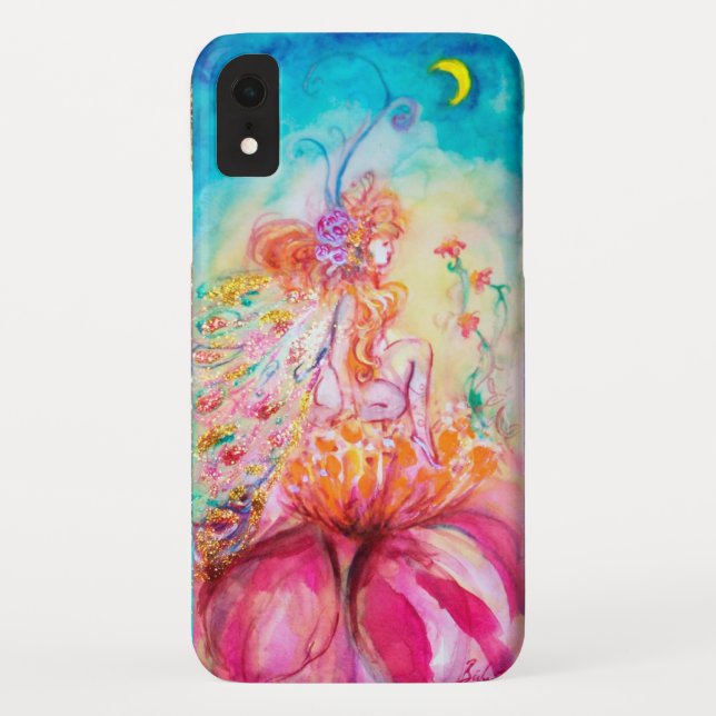Capa Para iPhone, Case-Mate ALTHEA/Fada Whimsical na Flor Rosa (Verso)