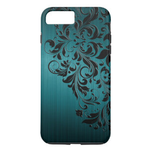 Capa Para iPhone Da Case-Mate Alumínio Azul Verde Metálico Bruto Alumínio e rend