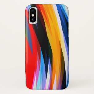 Capa Para iPhone X Amarelo azul vermelho preto