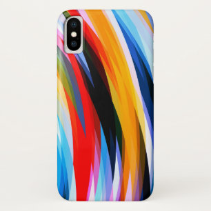 Capa Para iPhone X Amarelo azul vermelho preto