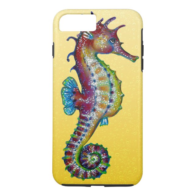 Capa Para iPhone, Case-Mate Amarelo do cavalo marinho (Verso)