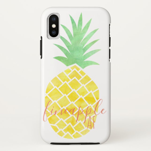 Capa Para iPhone, Case-Mate Amarelo e verde Amaciador de abacaxi AF (Verso)