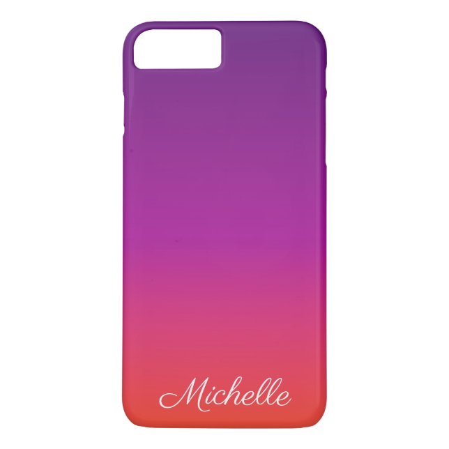 Capa Para iPhone, Case-Mate Ambre de gradiente roxo, rosa e laranja (Verso)