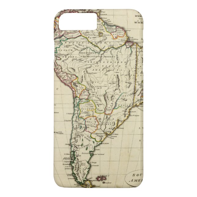 Capa Para iPhone, Case-Mate Ámérica do Sul com os limites esboçados (Verso)