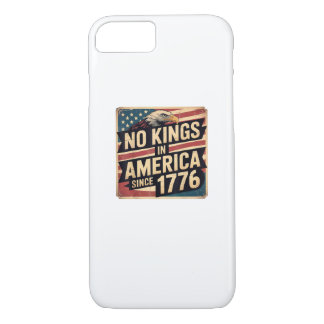 Capa iPhone 8/7 America Flag Decor No Kings In America Since 1776