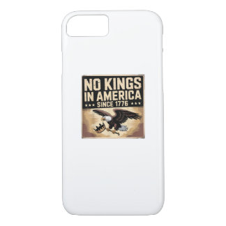Capa iPhone 8/7 America Flag Decor No Kings In America Since 1776