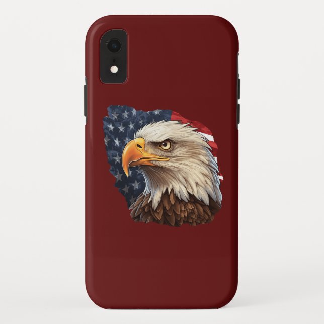 Capa Para iPhone, Case-Mate American Flag Bald Eagle (Verso)