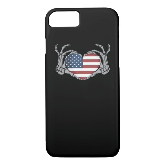 Capa Para iPhone, Case-Mate American Flag Heart Feed (Verso)