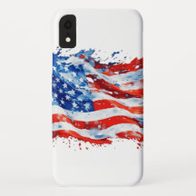 American Flag USA Watercolor 4 de julho