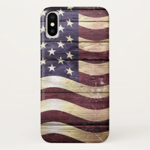 Capa Para iPhone Da Case-Mate American Flag Vintage Wood