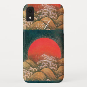 Capa Para iPhone XR AMETERASU, preto vermelho marrom da DEUSA do SOL