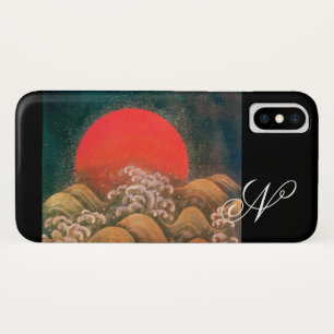 Capa Para iPhone X AMETERASU, SUN GODDESE vermelho preto