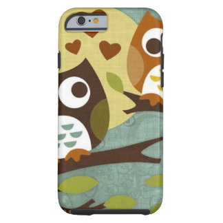 Capa Tough Para iPhone 6 amor da coruja