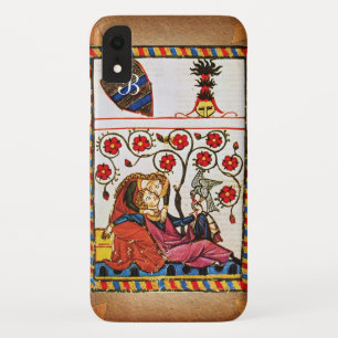 Capa Para iPhone XR AMOR ETERNO MONOGRAMA pergaminho