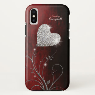 Capa Para iPhone XS amor feminino personalizado do coração