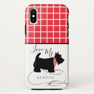 Capa Para iPhone Da Case-Mate Amor preto do cão de Terrier do Scottish meu