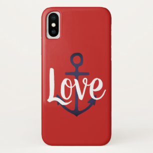 Capa Para iPhone Da Case-Mate ANCHOR náutico + script LOVE  