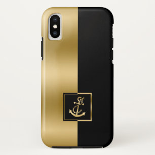 Capa Para iPhone Da Case-Mate Âncora de barco com ecrã dourado e preto