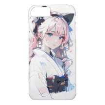 animadora com arco azul no cabelo