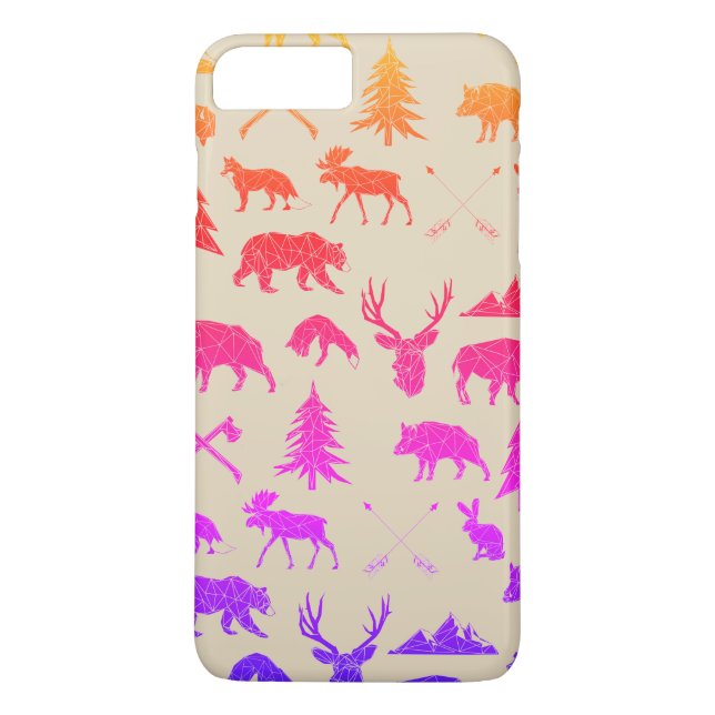 Capa Para iPhone, Case-Mate Animais Geométricos Da Floresta| iPhone 7 Plus Cas (Verso)