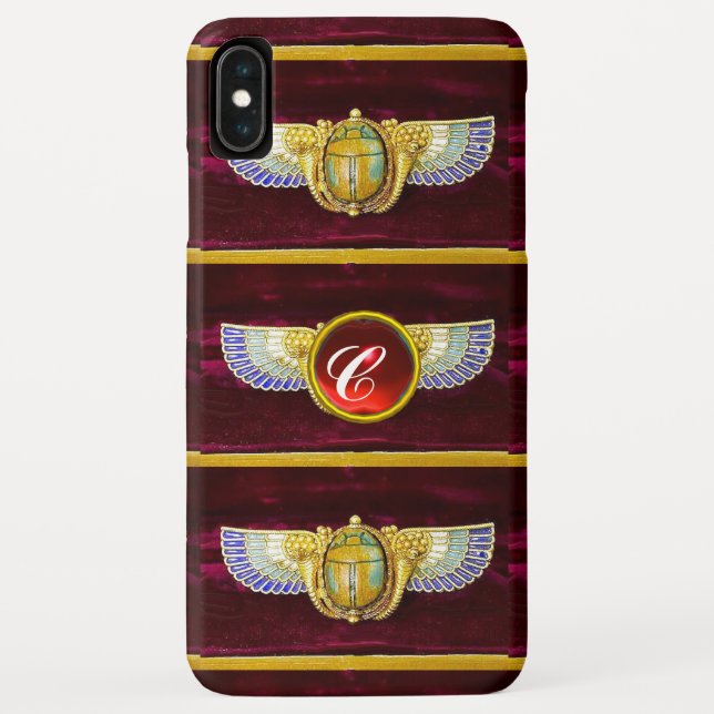 CAPA PARA iPhone, Case-Mate  ANTIQUE EGÍPCIO WINGAN SCARAB/CORNUCOPIA JEWEL (Verso)