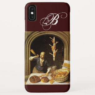 CAPA PARA iPhone XS MAX ANTIQUE OVEN BAKER, MONOGRAMA DO COMPRO BKERY BREA