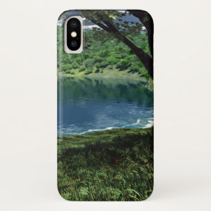 Capa Para iPhone X Ao lado da case mate do iPhone das águas profunda