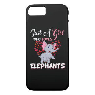 Capa iPhone 8/7 Apenas Uma Menina Que Ama Os Presentes Dos Elefant