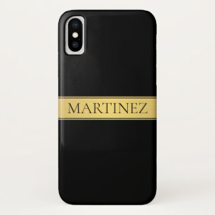 Capa Para iPhone Da Case-Mate Apresentação sofisticada Faux Dourado e preto