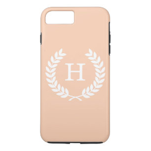 Capa Para iPhone Da Case-Mate Apricot White Wheat Laurel Wreath Inicial Monogram