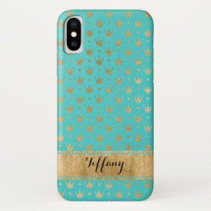 Capa Para iPhone Da Case-Mate Aqua, Dourada Crowns Case-Mate iPhone X Case