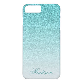 Capa iPhone 8 Plus/7 Plus Aqua Faux Glitter