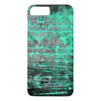 Capa Para iPhone Da Case-Mate Aqua legal e Grunge tribal cinzento dos triângulos