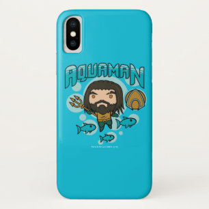 Capa Para iPhone Da Case-Mate Aquaman   Gráfico submarino de Chibi Aquaman