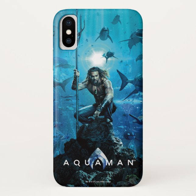 Capa Para iPhone, Case-Mate Aquaman | Prince Orin Com Animais Aquáticos (Verso)