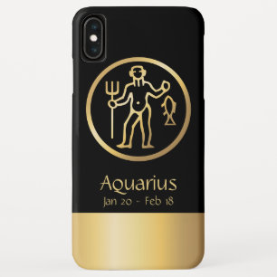 Capa Para iPhone Da Case-Mate Aquário o ouro do preto do zodíaco do portador da