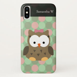 Capa Para iPhone Da Case-Mate Arco bonito da coruja w/Pink de Brown