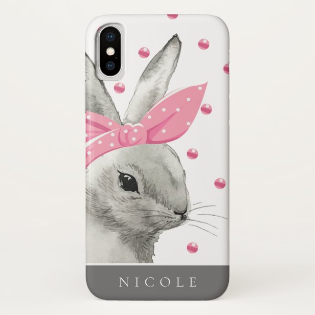 Capa Para iPhone, Case-Mate Arco Cor-de-Rosa Bonito Personalizado (Verso)