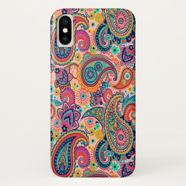 Capa Para iPhone, Case-Mate Arco-íris brilhante Paisley (Verso)