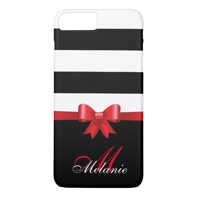 Capa Para iPhone, Case-Mate Arco RED Personalizado, Black Bold Strips RED (Verso)