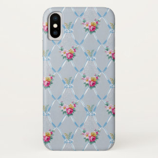 Capa Para iPhone Da Case-Mate Arcos Azuis-Cinzentos Bonito Padrão Floral Rosa Ro