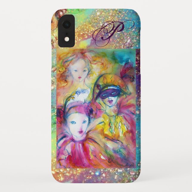 CAPA PARA iPhone, Case-Mate  ARLECCHINO PIERO E COLOMBINA / MONOGRAMA (Verso)