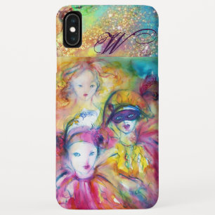 CAPA PARA iPhone XS MAX ARLECCHINO PIERO E COLOMBINA / MONOGRAMA