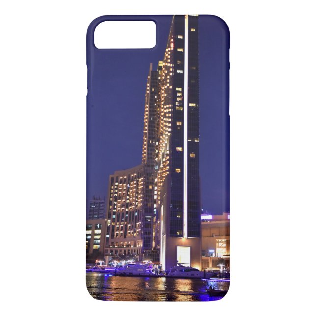 Capa Para iPhone, Case-Mate Arranha-céus em Dubai Marina à noite (Verso)